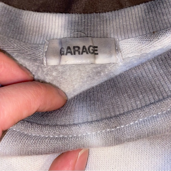 Garage Tie-Dye cropped long sleeve shirt, size small - Picture 3 of 8